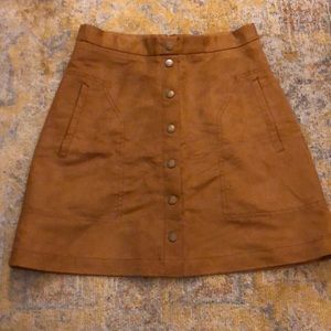 Suede skirt